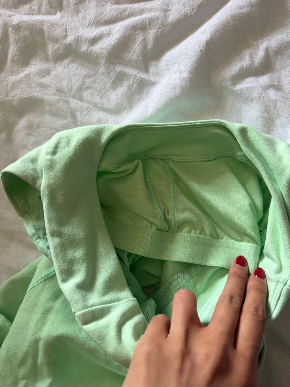 Lululemon scoop neck tank top mint green racerback shelf bra workout teal Luon - Picture 5 of 6